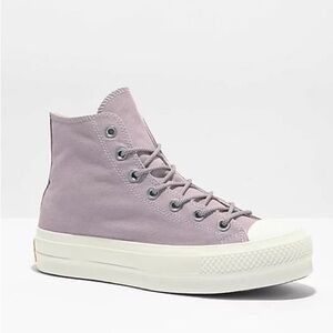 Converse CTAS Hi Lift Lucid Lilac Canvas Platform Sneakers  NWT